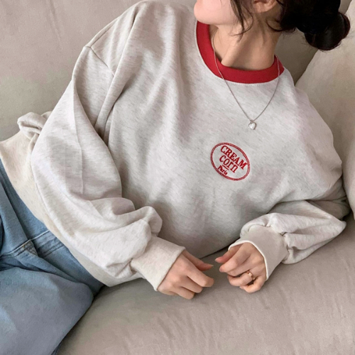 루즈핏 레터링 여성 맨투맨 봄 티셔츠 (3color)