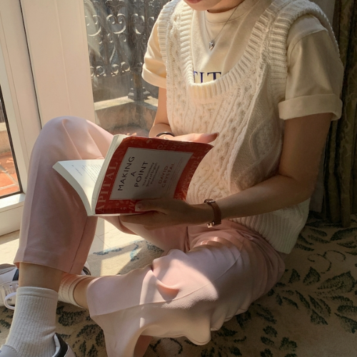 레이나 레이어드 사계절 여성 베스트 니트 조끼 (2color)