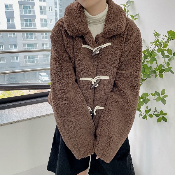 양털 뽀글이 떡볶이 겨울 자켓 (2color)